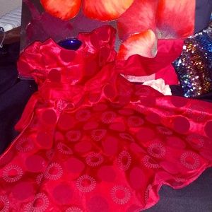 Kids Girl Crimson  Red Dress